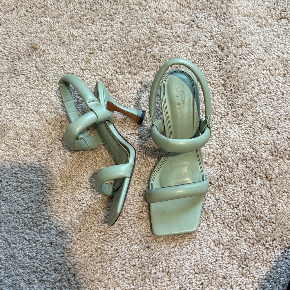 ASOS Mint Green Heeled Sandals - Picture 2 of 3